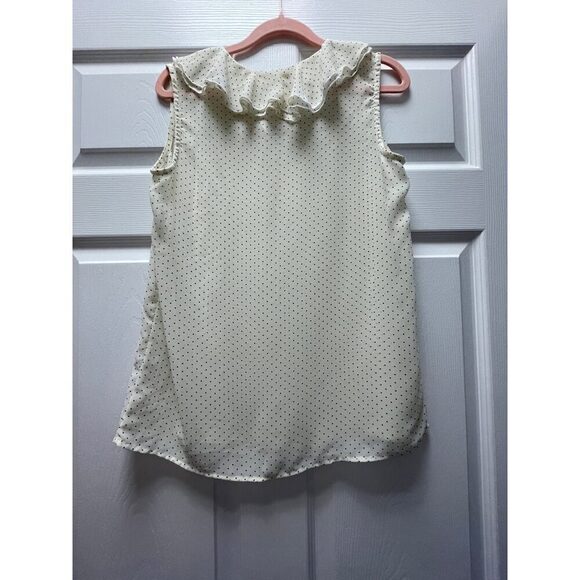 Polka Dot Ruffle Blouse Size Small - Picture 2 of 5